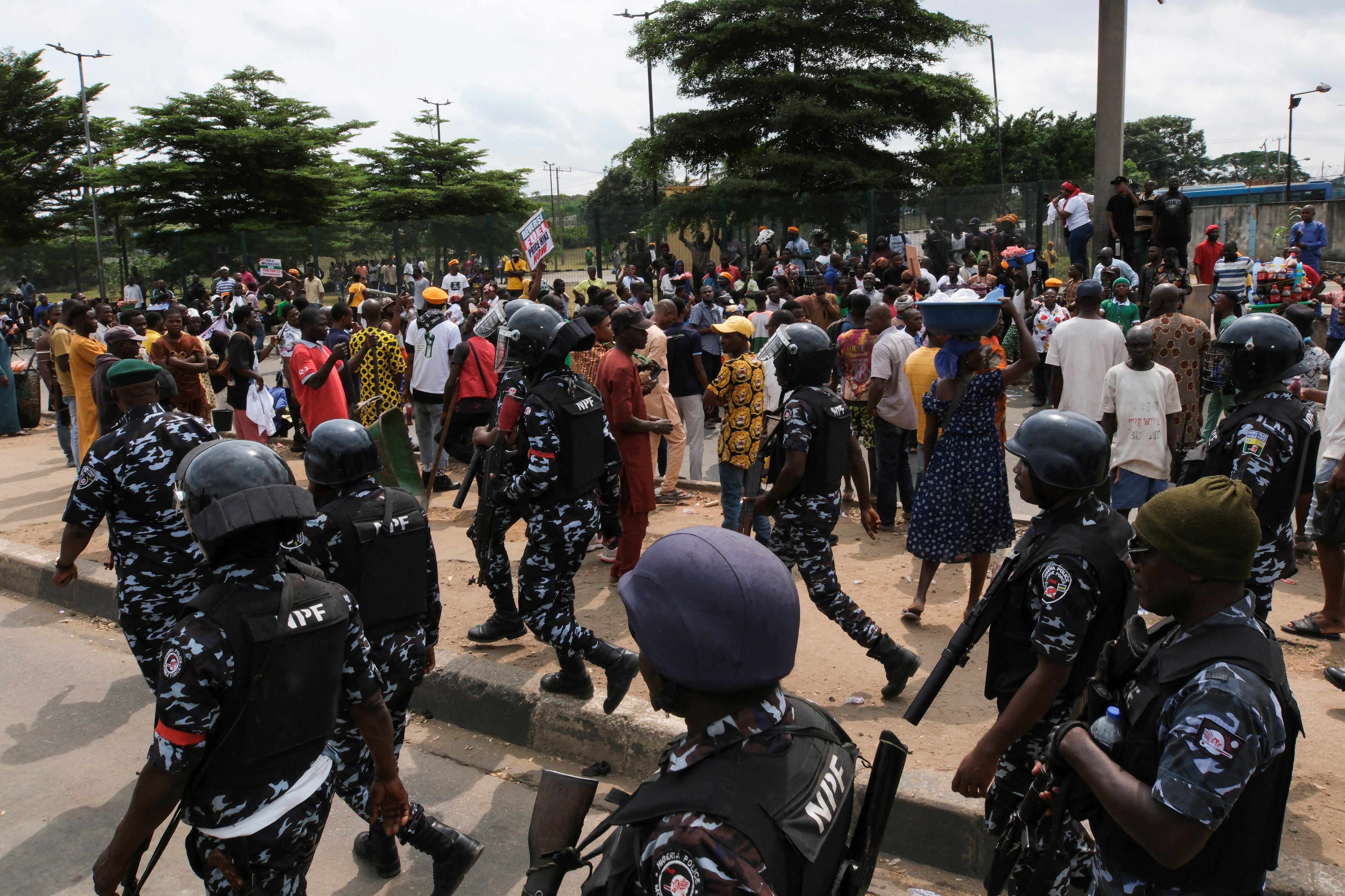 FILE PHOTO: Nigerians protest against economic hardship