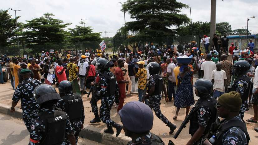 FILE PHOTO: Nigerians protest against economic hardship