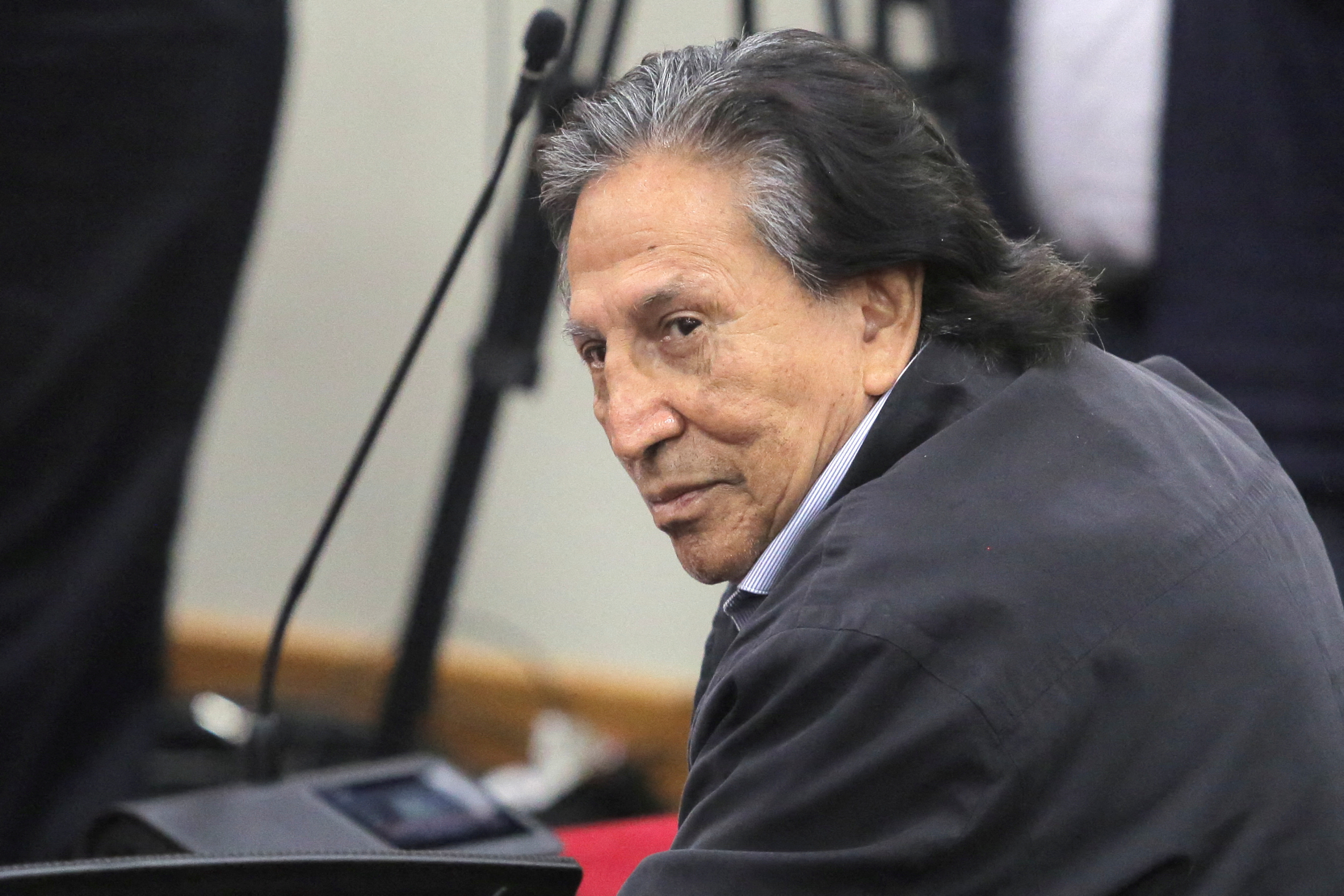 Peru's former President Alejandro Toledo appears in court in Lima