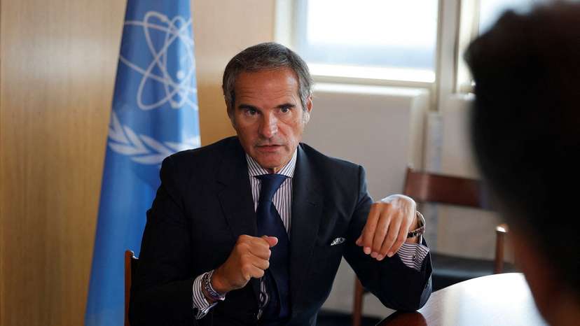 IAEA Director General Rafael Grossi during an interview with Reuters
