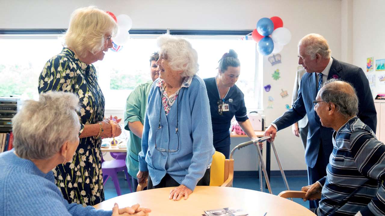 FILE PHOTO: King Charles during a visit to Lothian's Medicine of the Elderly Meaningful Activity Centre