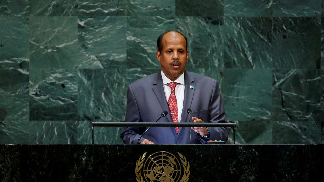 FILE PHOTO: Djibouti's Minister of Foreign Affairs, Mahmoud Ali Youssouf addresses the 73rd session of the United Nations General Assembly at U.N. headquarters in New York, U.S., September 27, 2018. REUTERS/Eduardo Munoz/File Photo