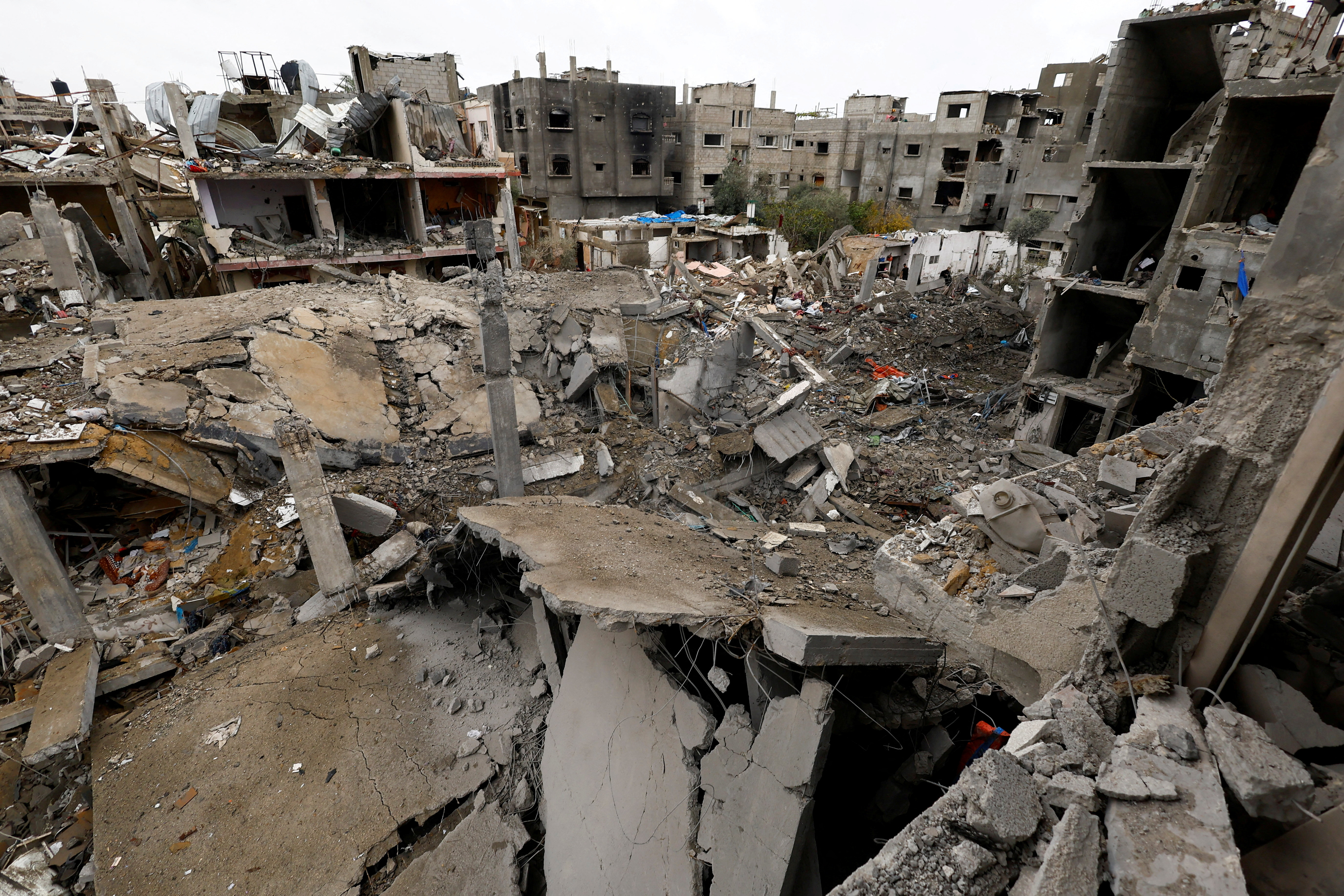 FILE PHOTO: Aftermath of an Israeli strike on a house, in the central Gaza Strip