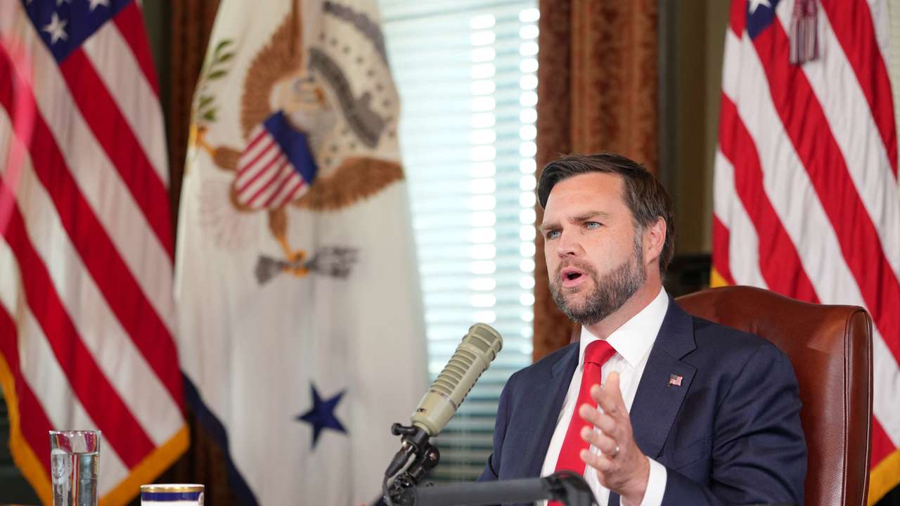 Vice President J.D.Vance hosts an episode of 'The Charlie Kirk Show' at the White House