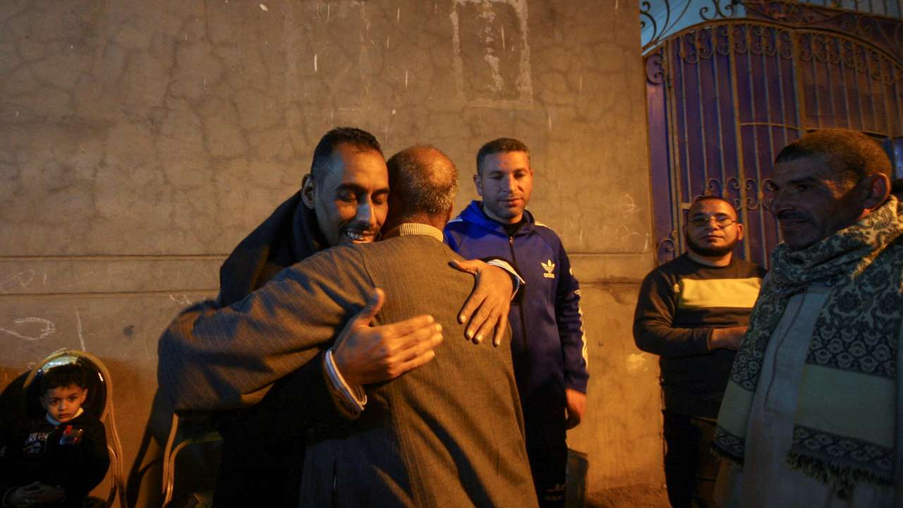 Egyptian Ahmed Aziz Masry returns home after being freed from Sudan's paramilitary RSF captivity, in Fayoum