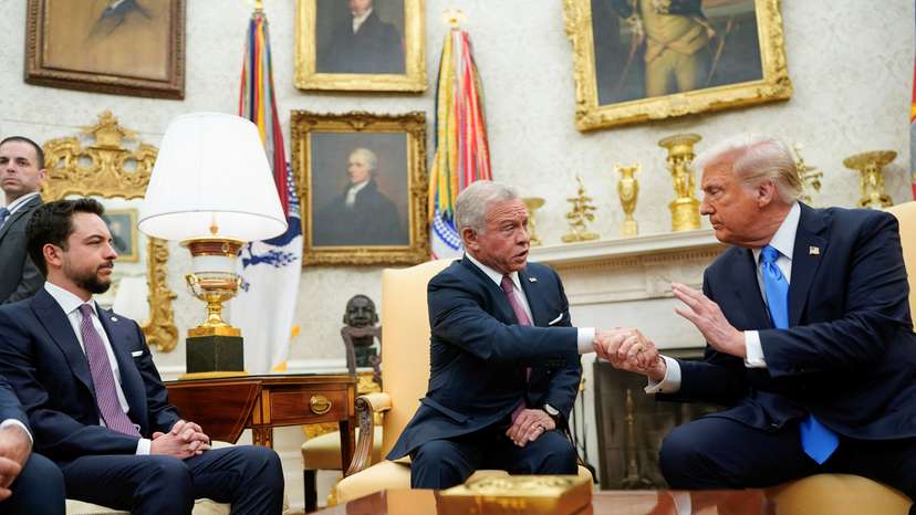 U.S. President Donald Trump meets with Jordan's King Abdullah at the White House in Washington