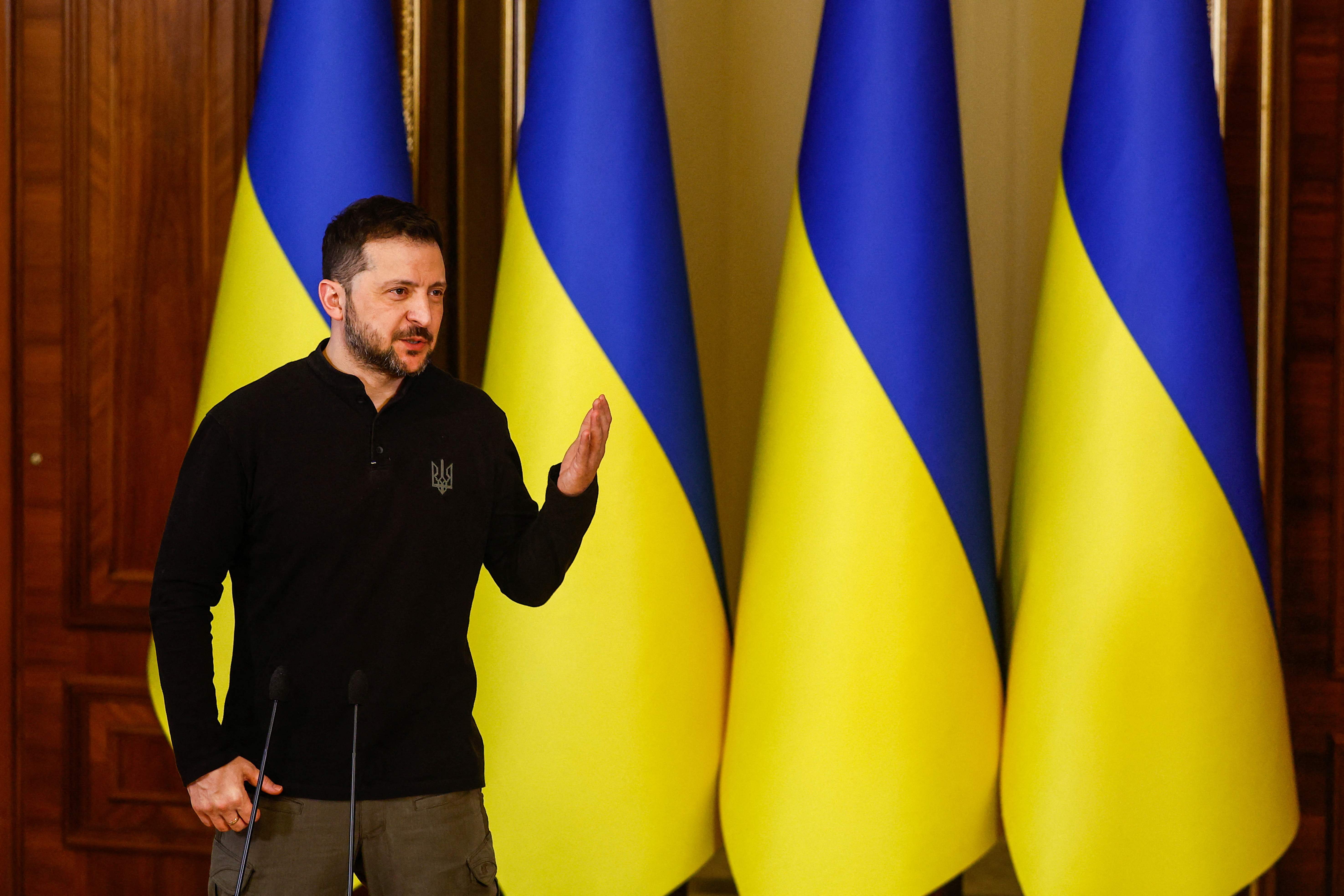 Ukrainian President Zelenskiy's press conference in Kyiv