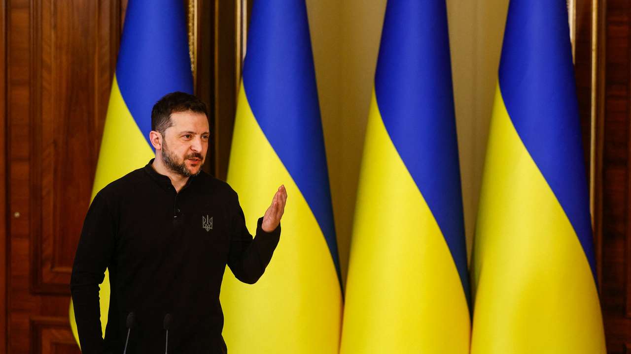 Ukrainian President Zelenskiy's press conference in Kyiv