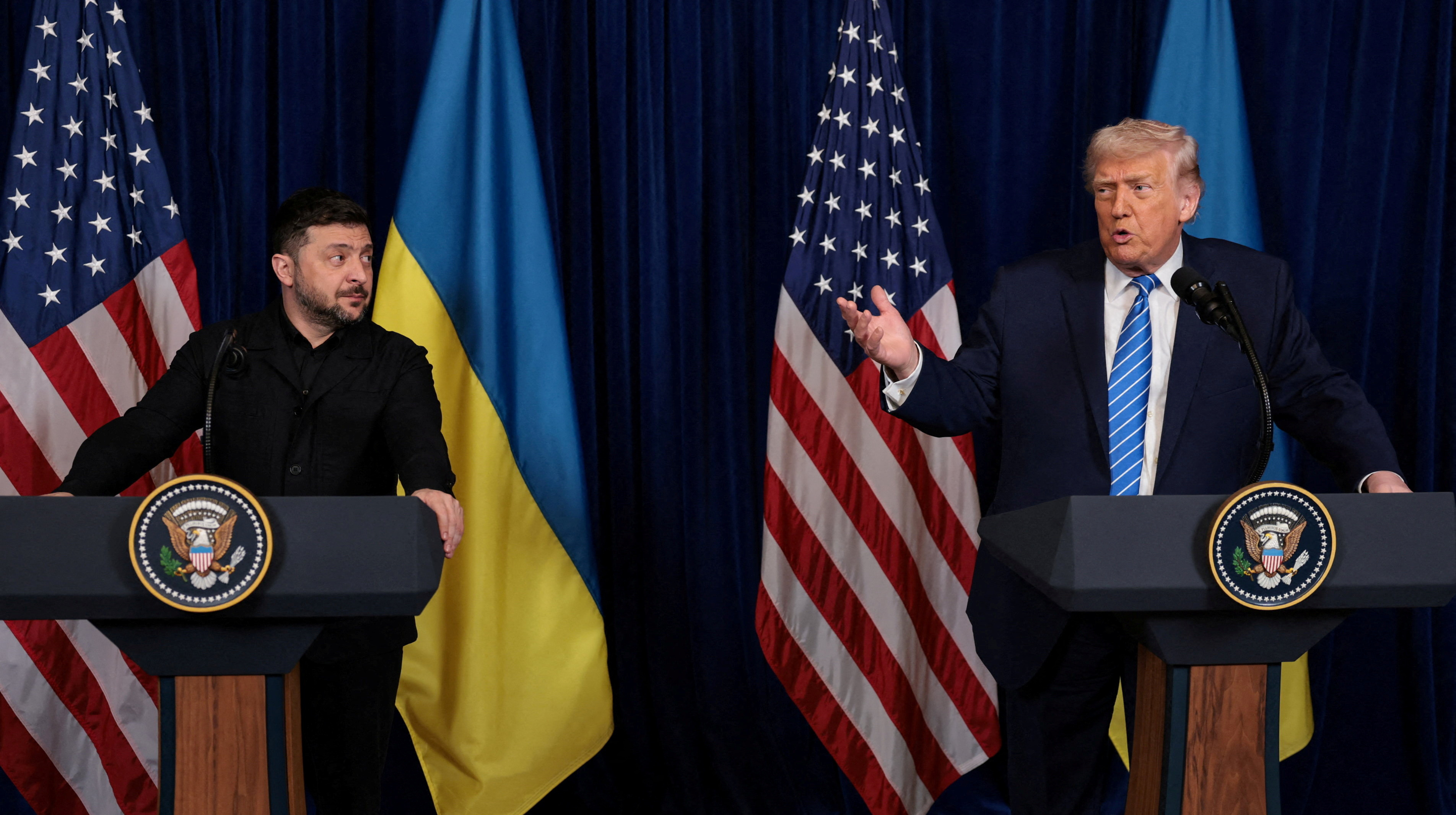 U.S. President Trump meets Ukrainian President Zelenskiy in Florida