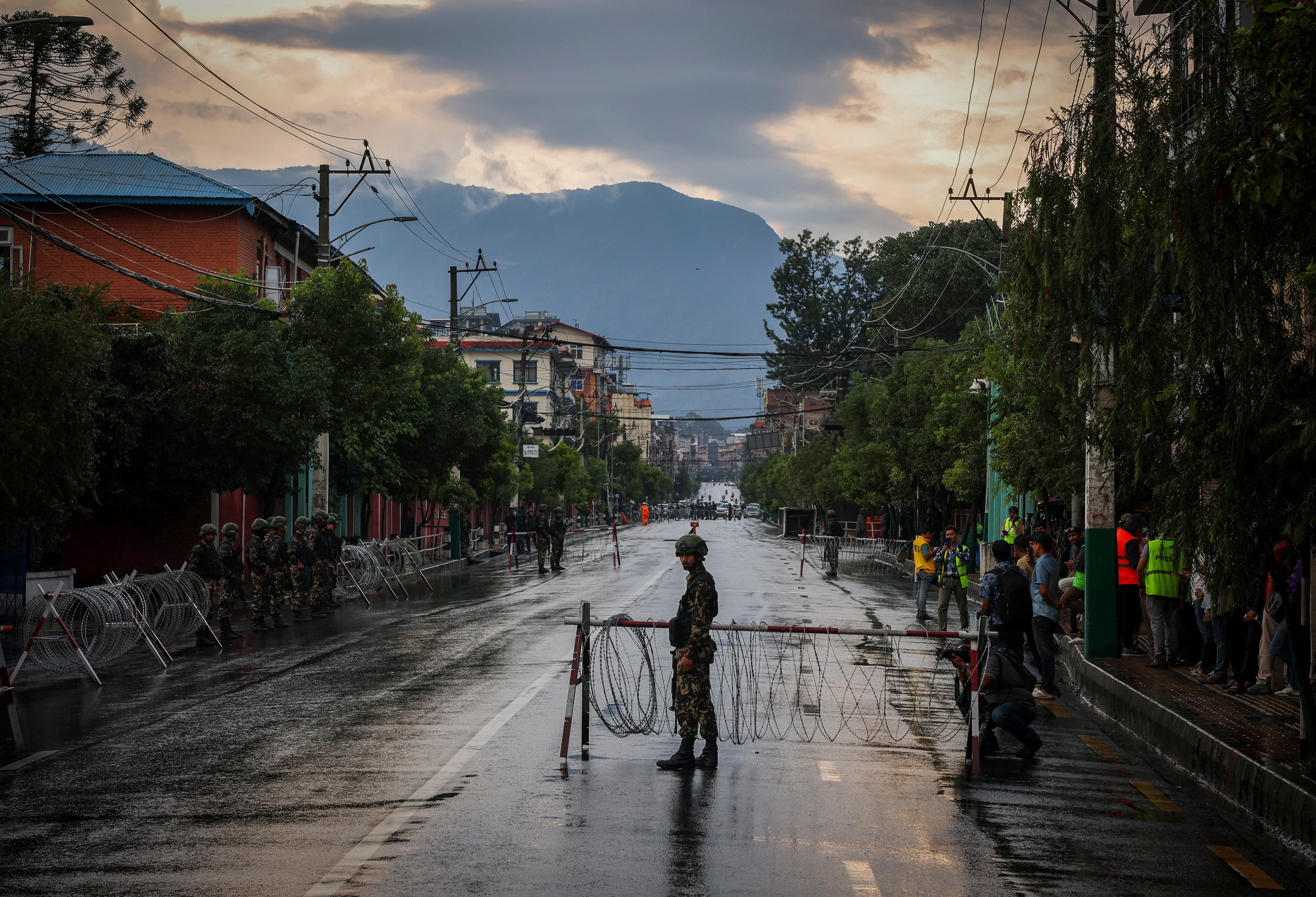 FILE PHOTO: Aftermath of anti-corruption protests, in Kathmandu