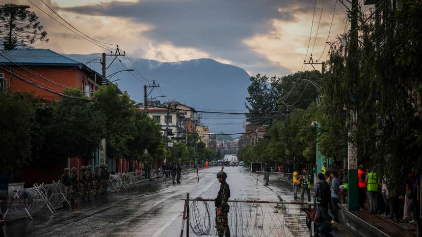 FILE PHOTO: Aftermath of anti-corruption protests, in Kathmandu