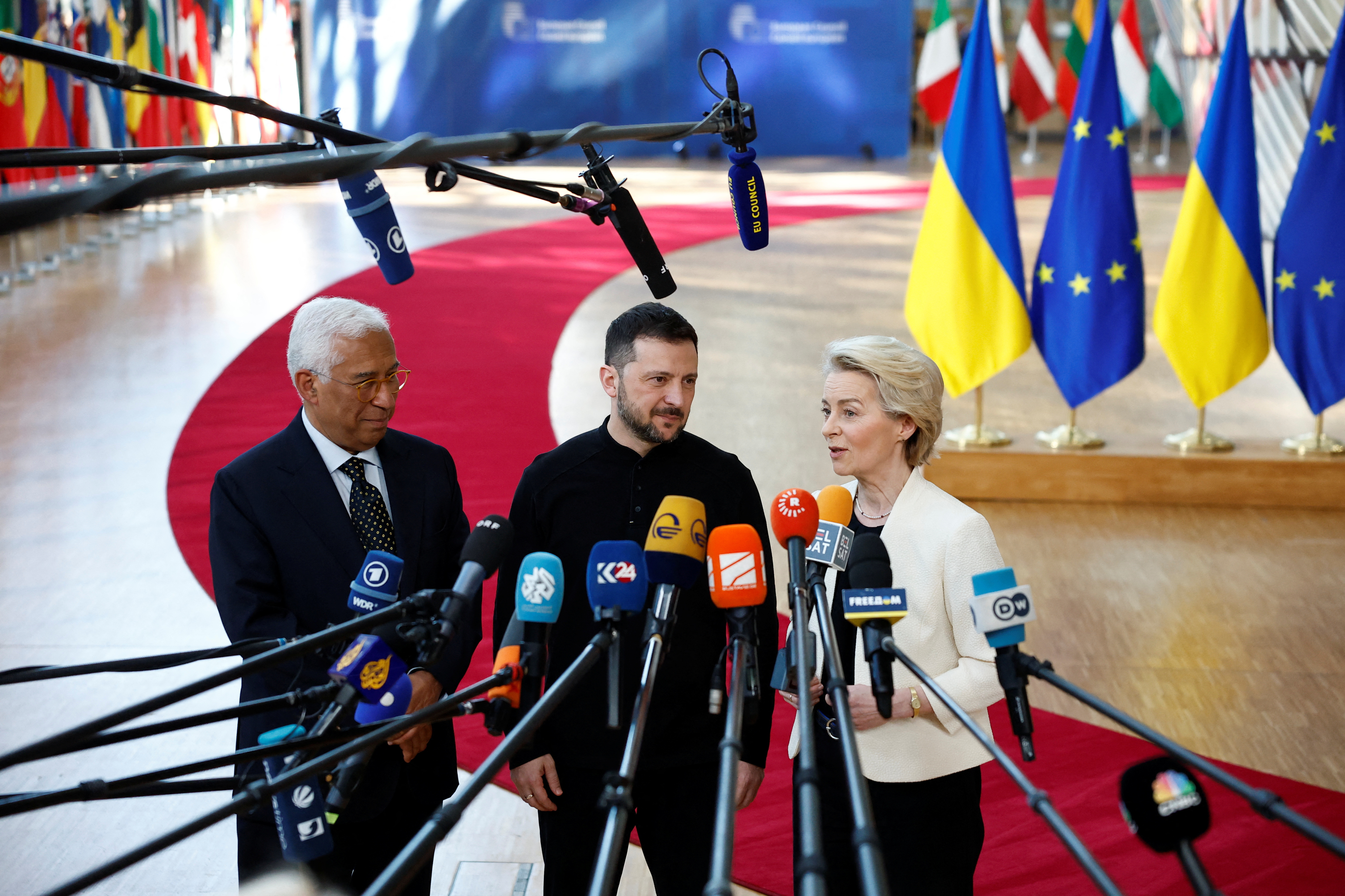 EU leaders meet to discuss Ukraine and European defence, in Brussels