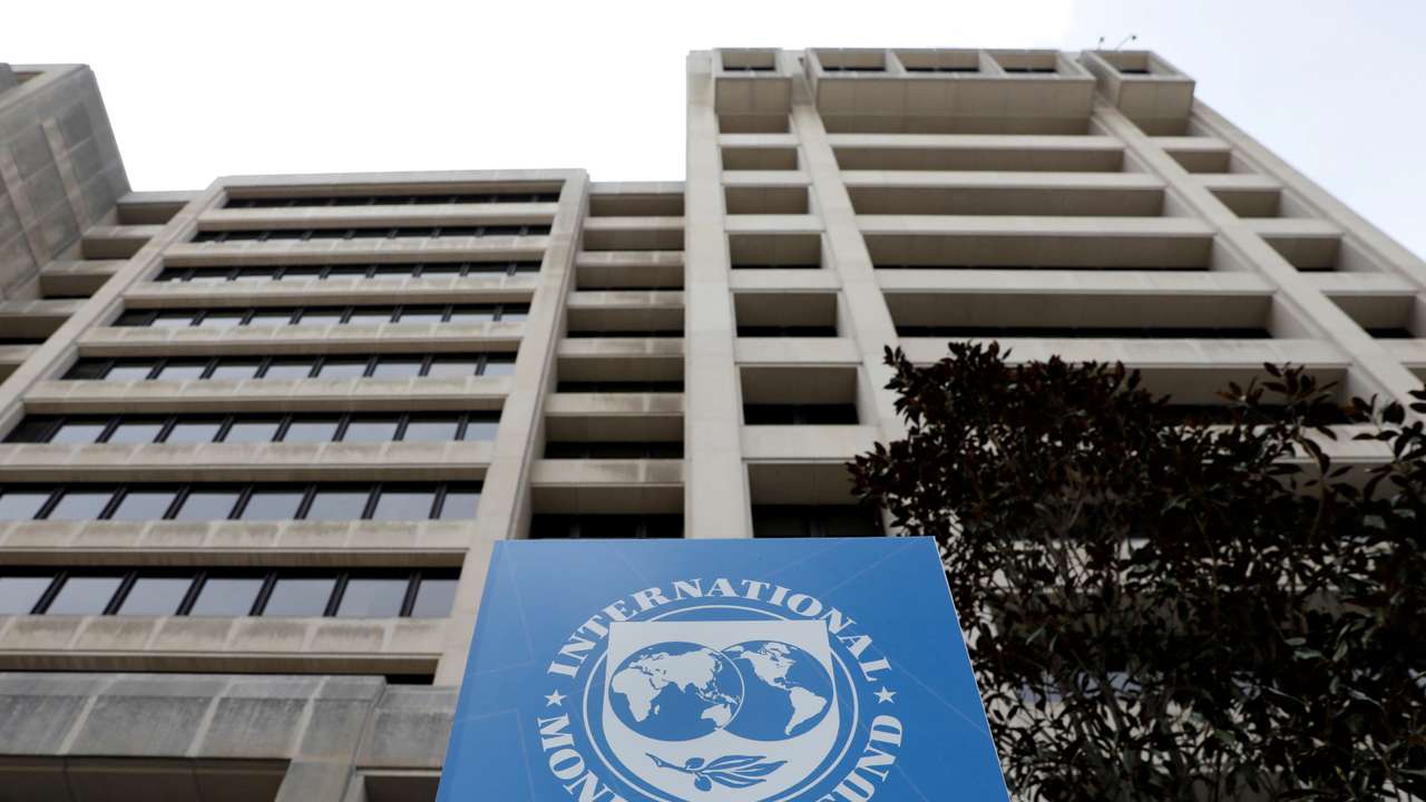 FILE PHOTO: The International Monetary Fund (IMF) headquarters building is seen ahead of the IMF/World Bank spring meetings in Washington