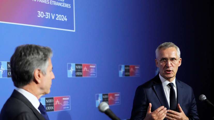 Meeting of NATO foreign ministers at the Czernin Palace in Prague