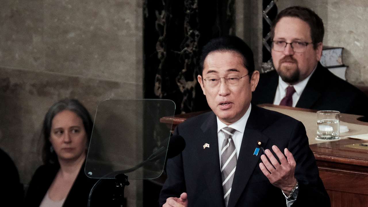 Japanese Prime Minister Fumio Kishida addresses joint meeting of Congress at the U.S. Capitol in Washington