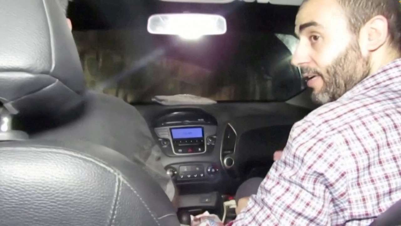 A screengrab shows according to the Israeli Army, Hamas Gaza chief Mohammed Sinwar, taken from a handout video