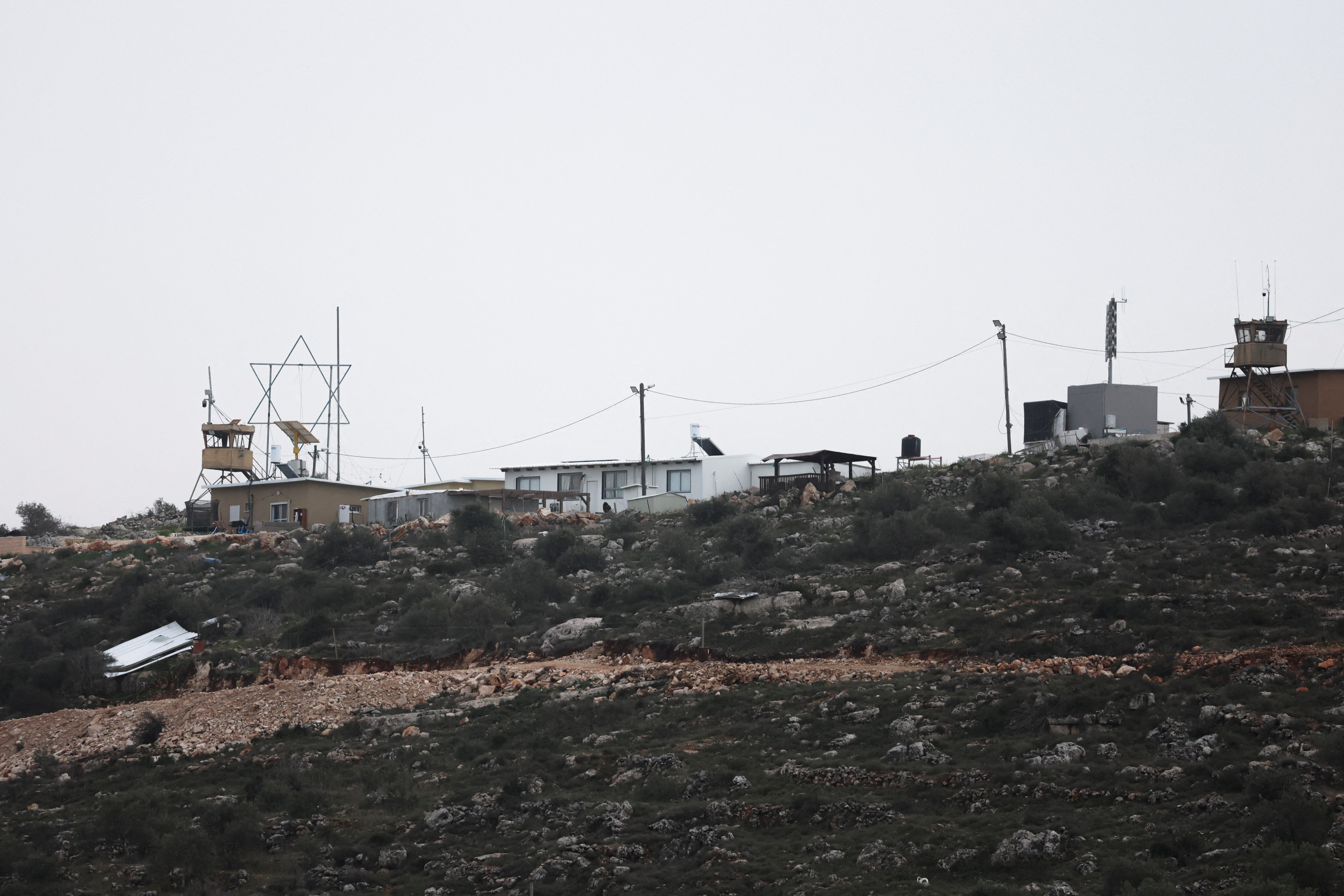 New Israeli settlement near the town of Beita, near Nablus in the Israeli-occupied West Bank