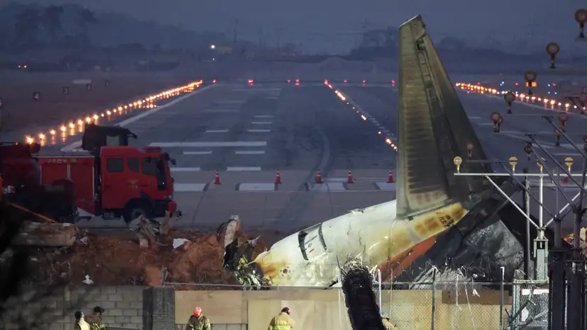 FILE PHOTO: Aftermath of Jeju Air crash at South Korea's Muan airport