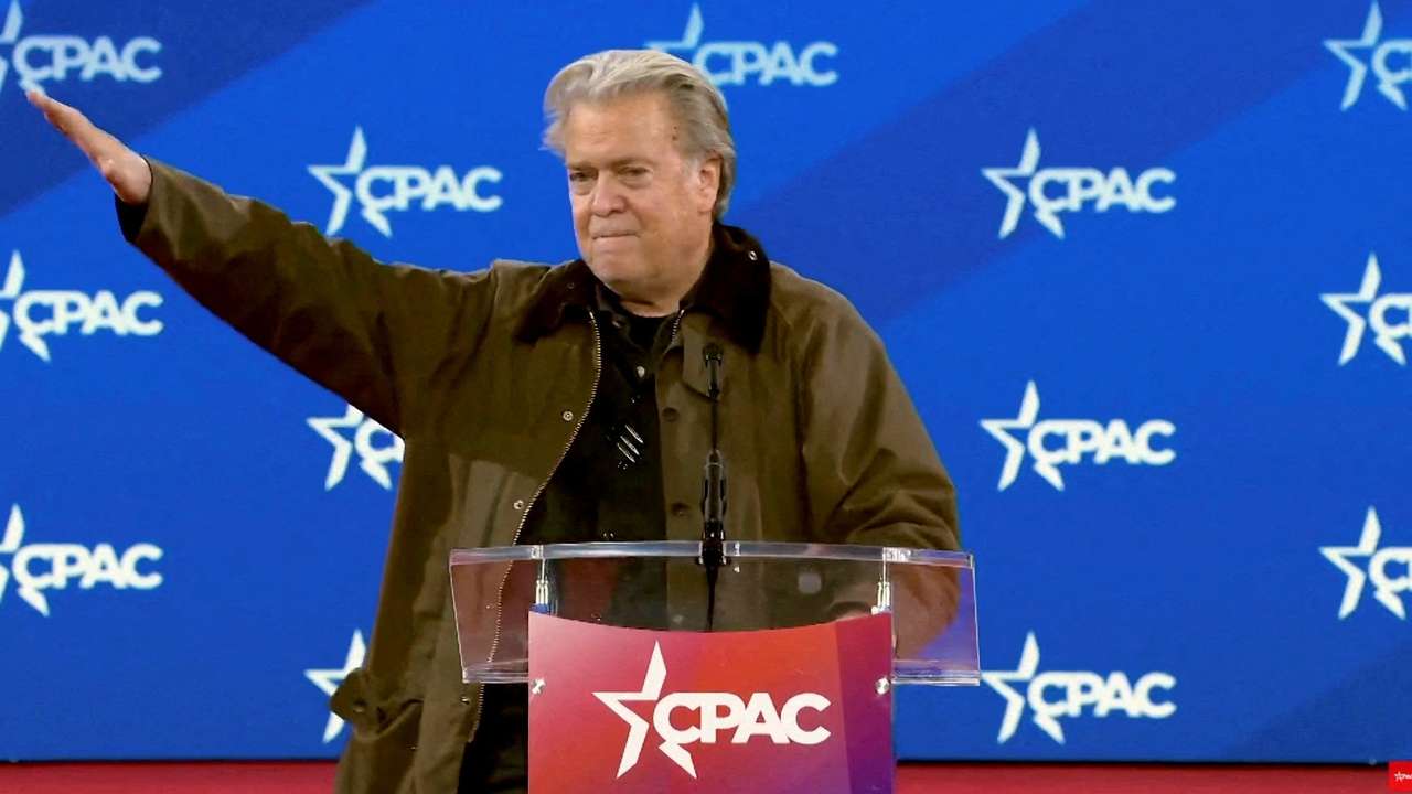 FILE PHOTO: Bannon addresses Conservative Political Action Conference (CPAC) in National Harbor