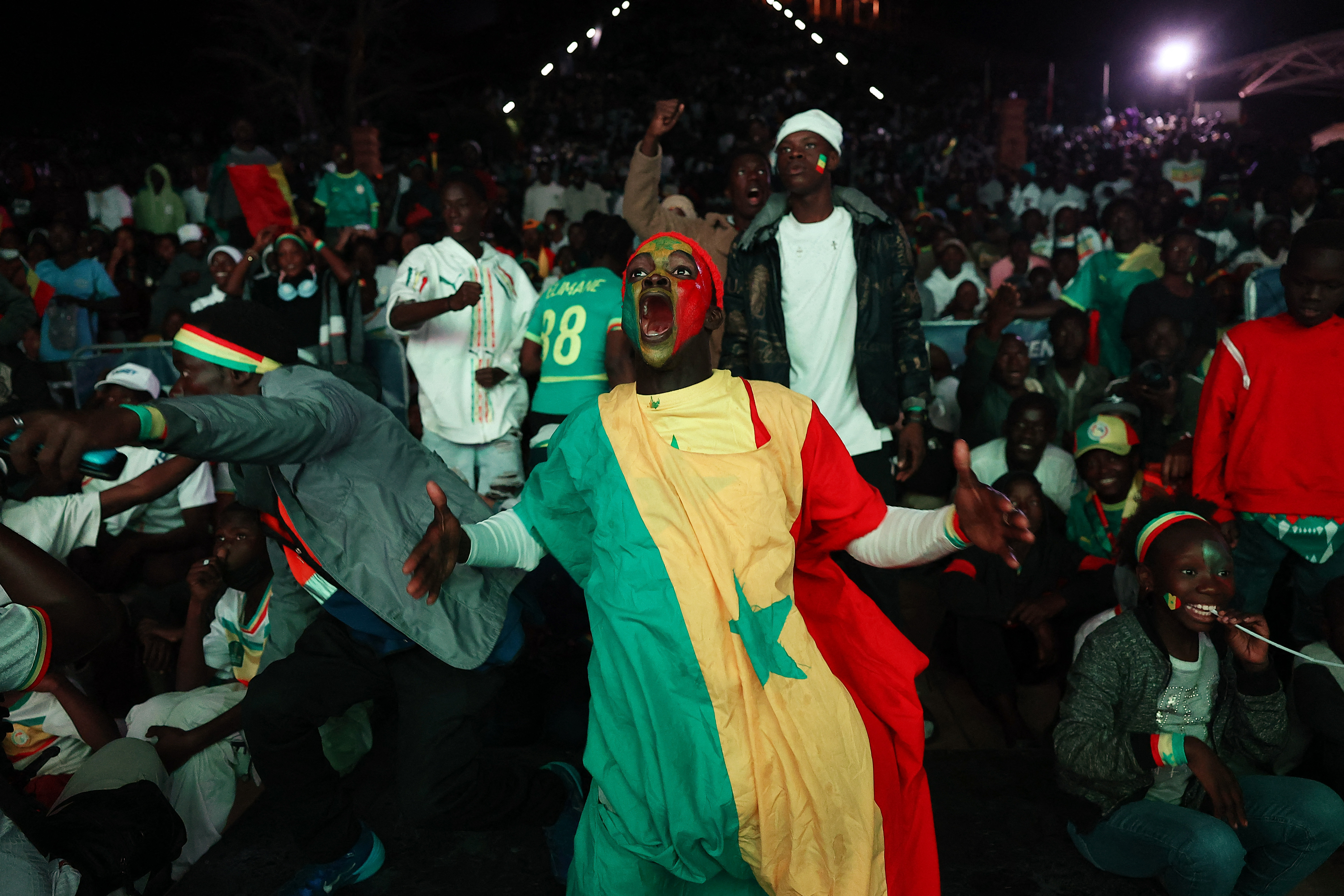 CAF Africa Cup of Nations - Morocco 2025 - Final - Fans watch Senegal v Morocco