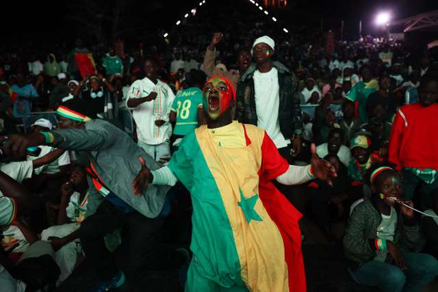 CAF Africa Cup of Nations - Morocco 2025 - Final - Fans watch Senegal v Morocco