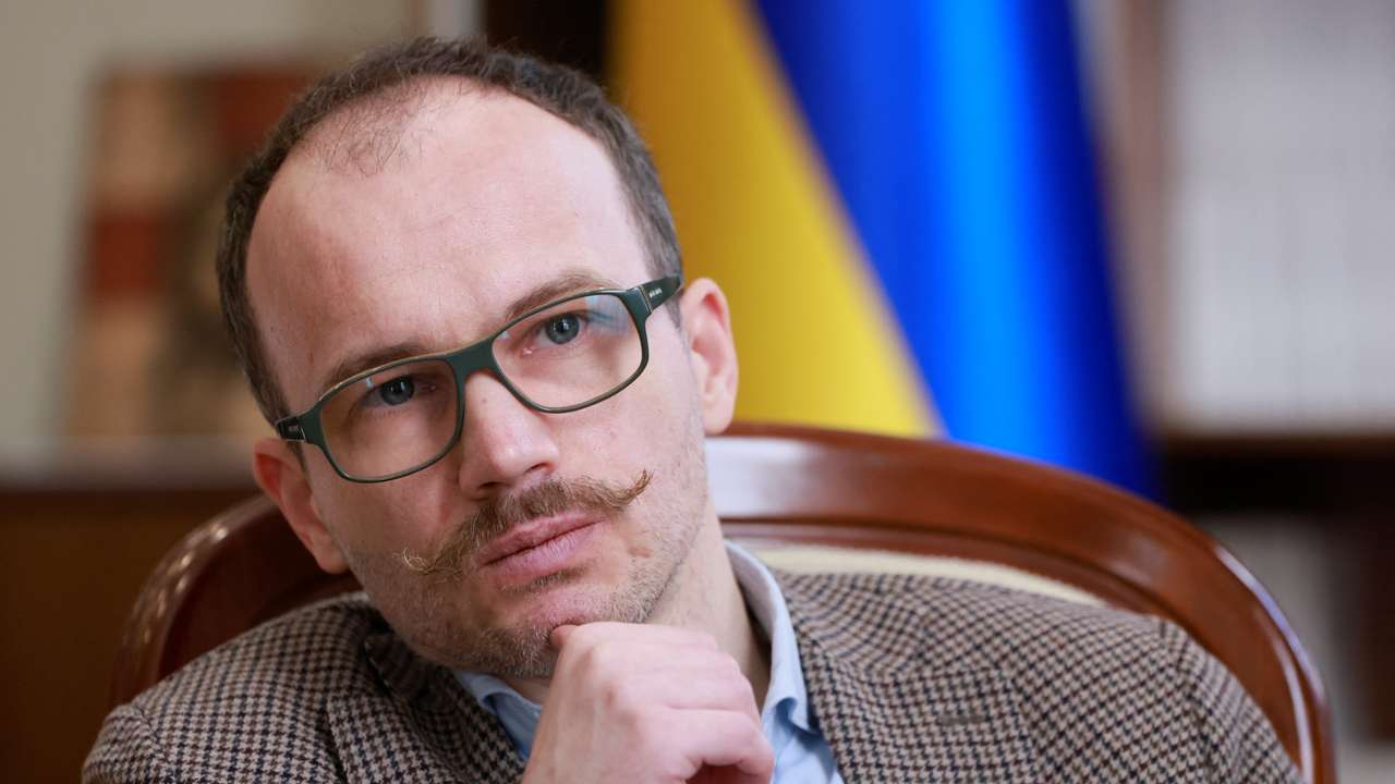Ukraine’s Justice Minister Denys Maliuska attends an interview with Reuters in Kyiv
