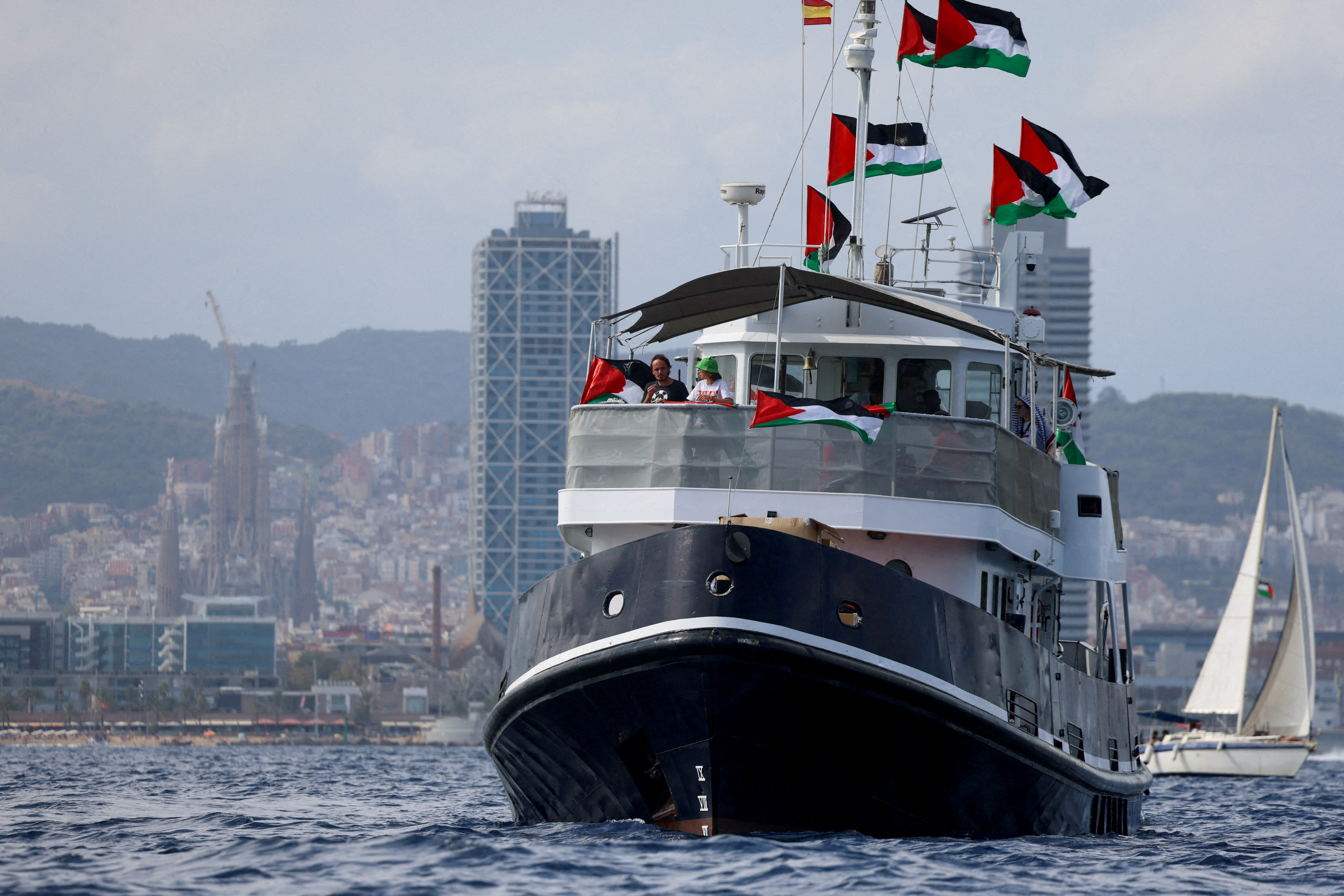 FILE PHOTO: Humanitarian flotilla including Greta Thunberg departs for Gaza from Spain