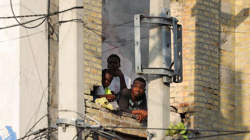 Gunfire near Haiti's National Palace, in Port-au-Prince