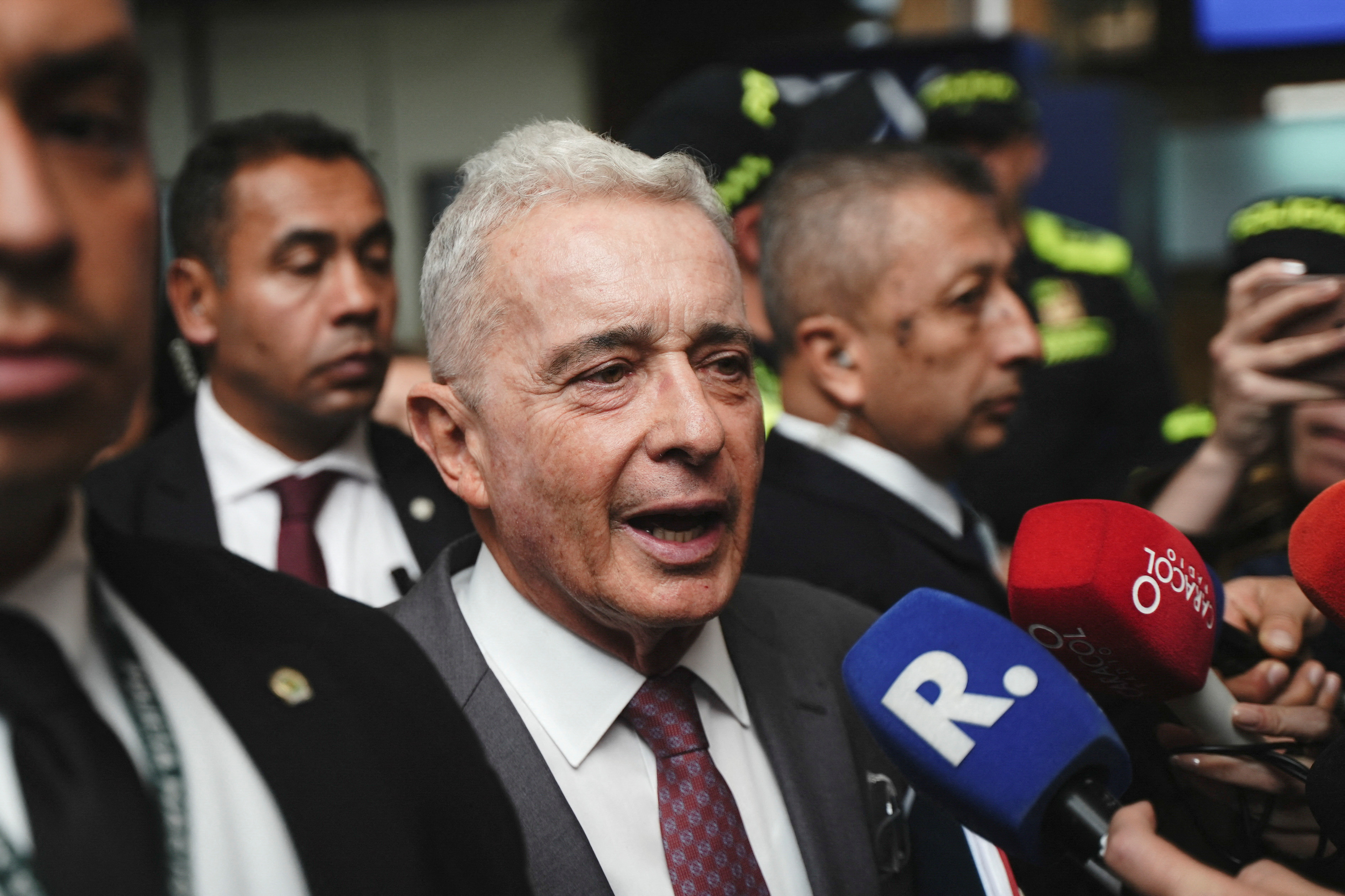 Former Colombian President Uribe pleads not guilty to bribery and fraud, in Bogota