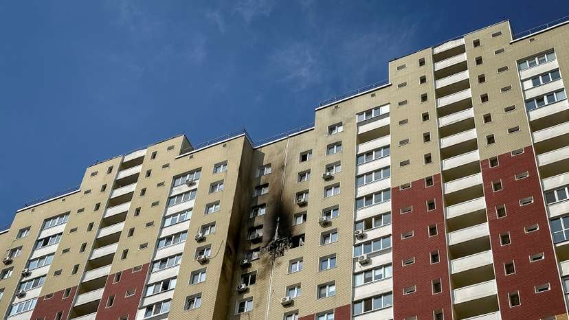Russian drone strike in Kyiv