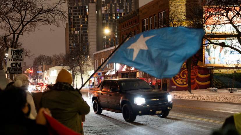 FILE PHOTO: Protesters condemn ICE for targeting the Somali community