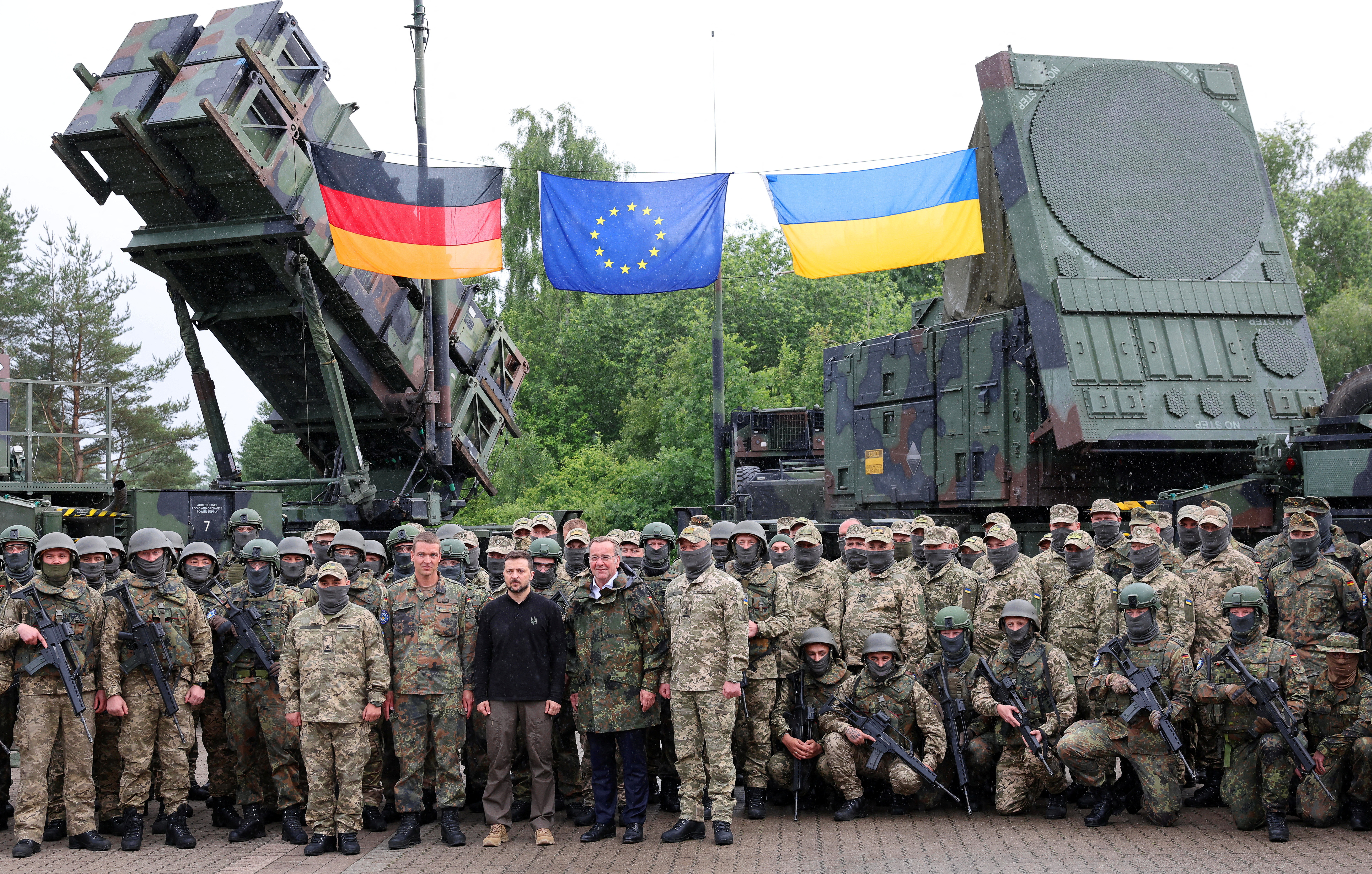 Ukrainian President Volodymyr Zelenskiy visit to a military training area