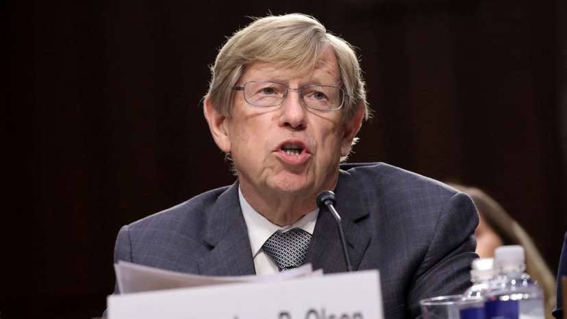 FILE PHOTO: Former U.S. Solicitor General Ted Olson testifies on the fourth day of Senate Judiciary Committee confirmation hearings for U.S. Supreme Court nominee Judge Brett Kavanaugh in Washington