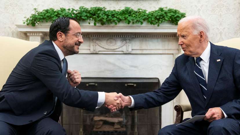 U.S. President Joe Biden meets with Cyprus President Nikos Christodoulides
