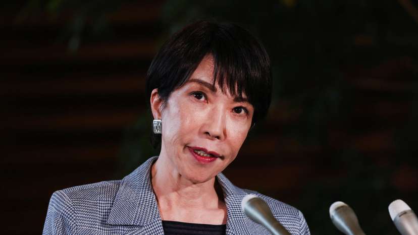 Japan's Prime Minister Sanae Takaichi speaks to the media after a telephone call with U.S. President Donald Trump, at her official residence in Tokyo