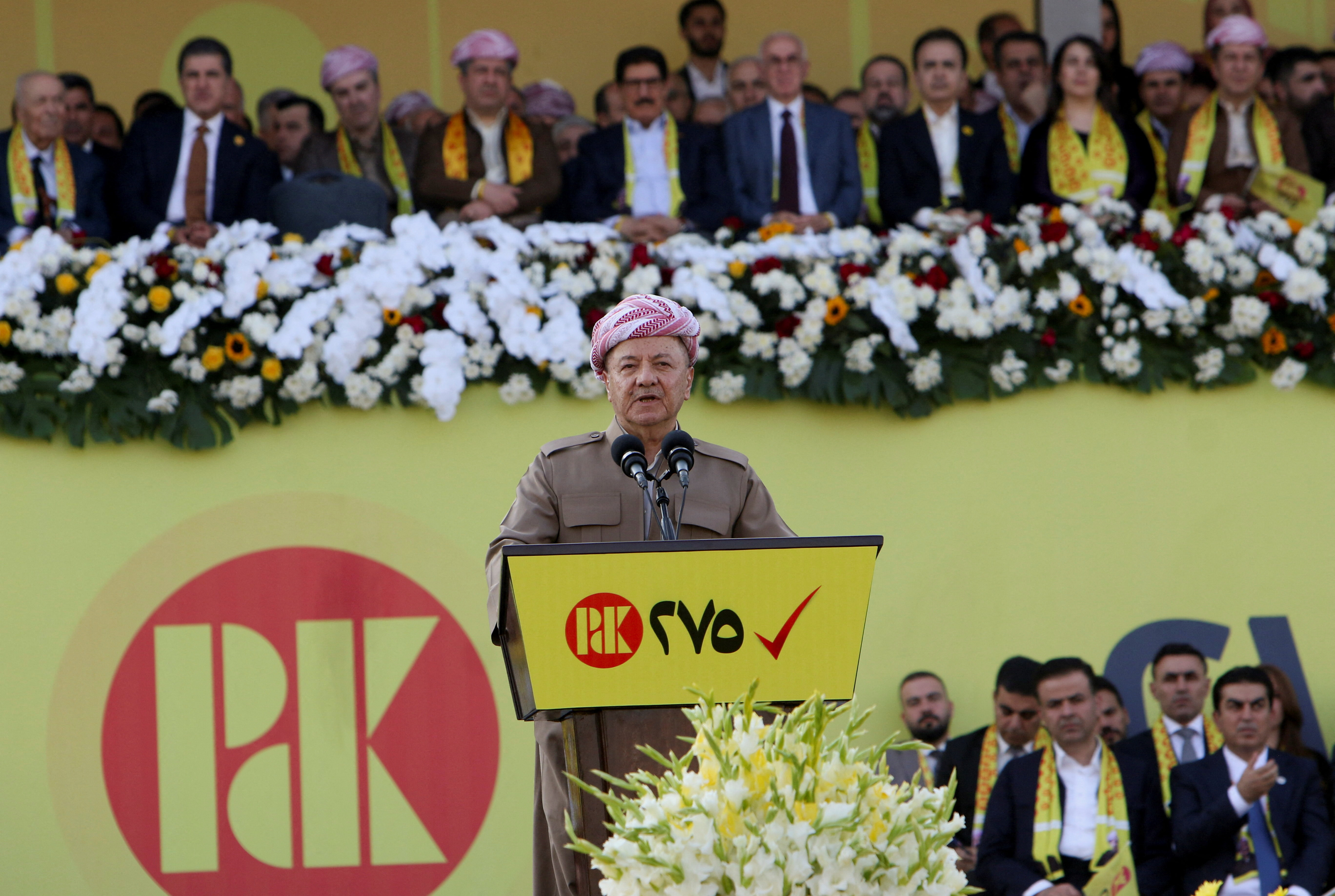 Kurdistan Democratic Party (PDK) rally ahead of the Iraqi parliamentary elections in Erbil