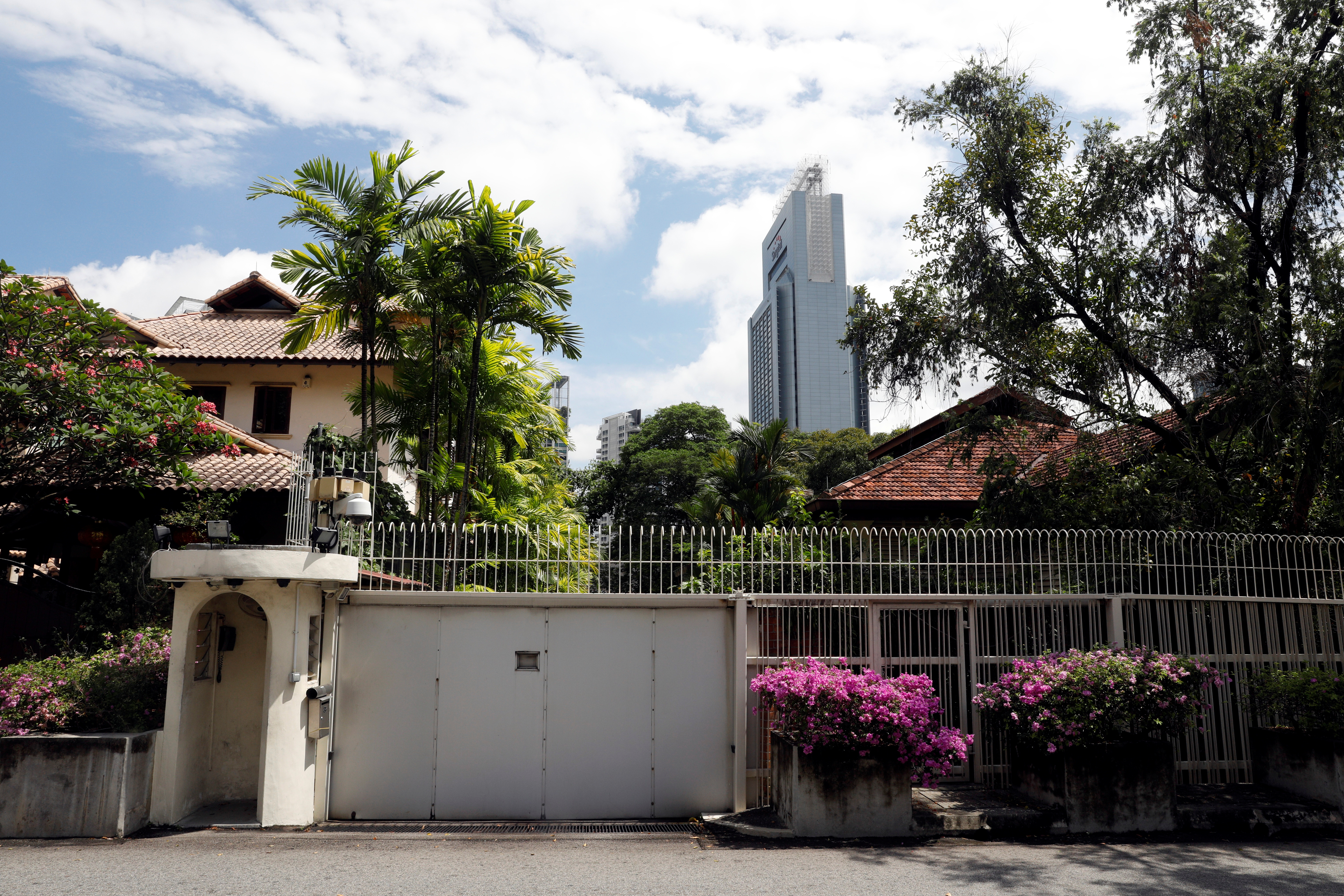 A view of former Prime Minister Lee Kuan Yew's Oxley Road residence in Singapore