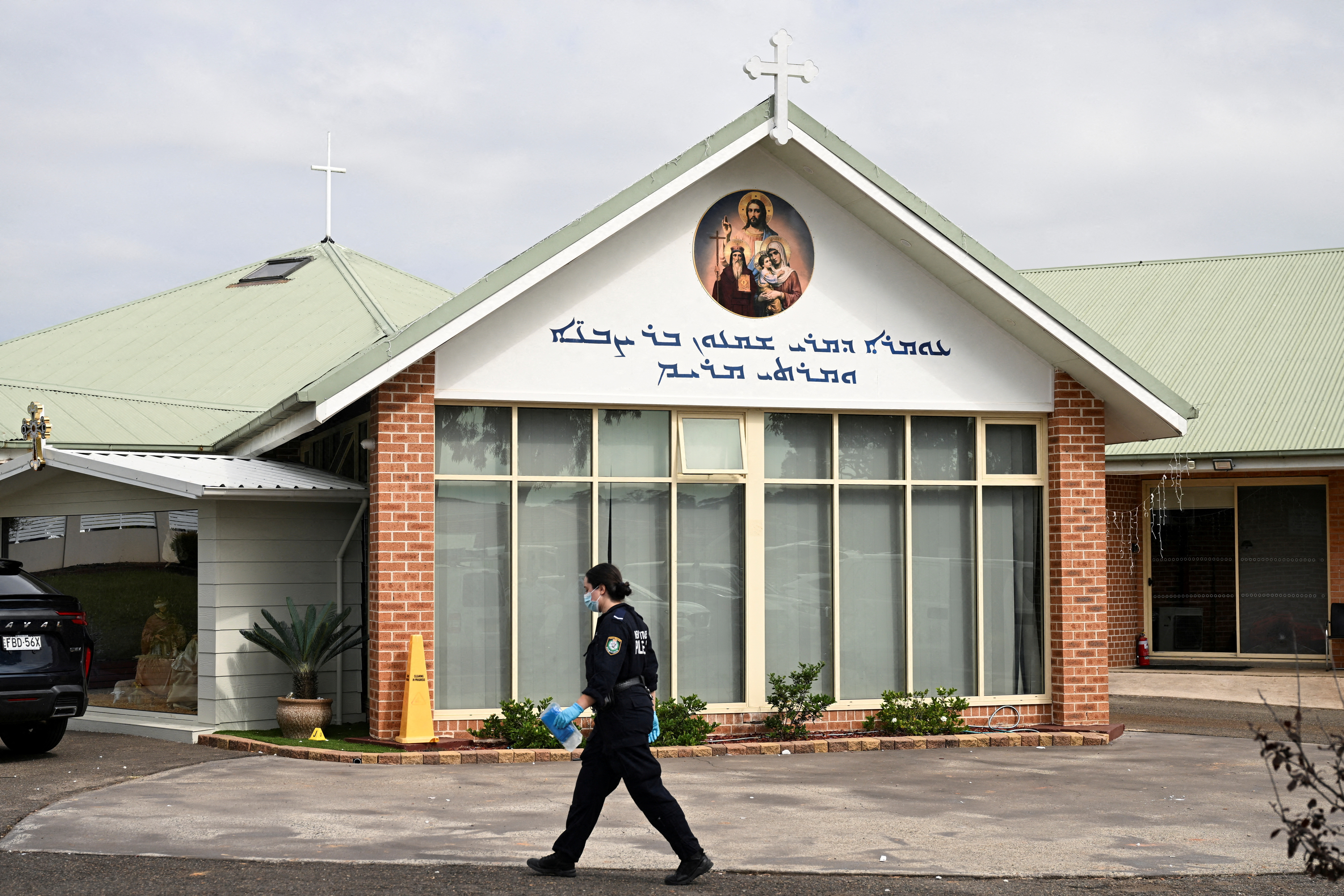 Aftermath of a knife attack at the Assyrian Christ The Good Shepherd Church, in Sydney