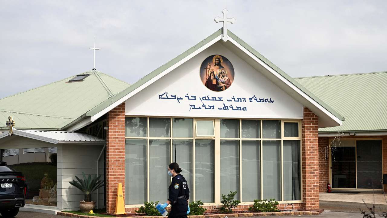 Aftermath of a knife attack at the Assyrian Christ The Good Shepherd Church, in Sydney