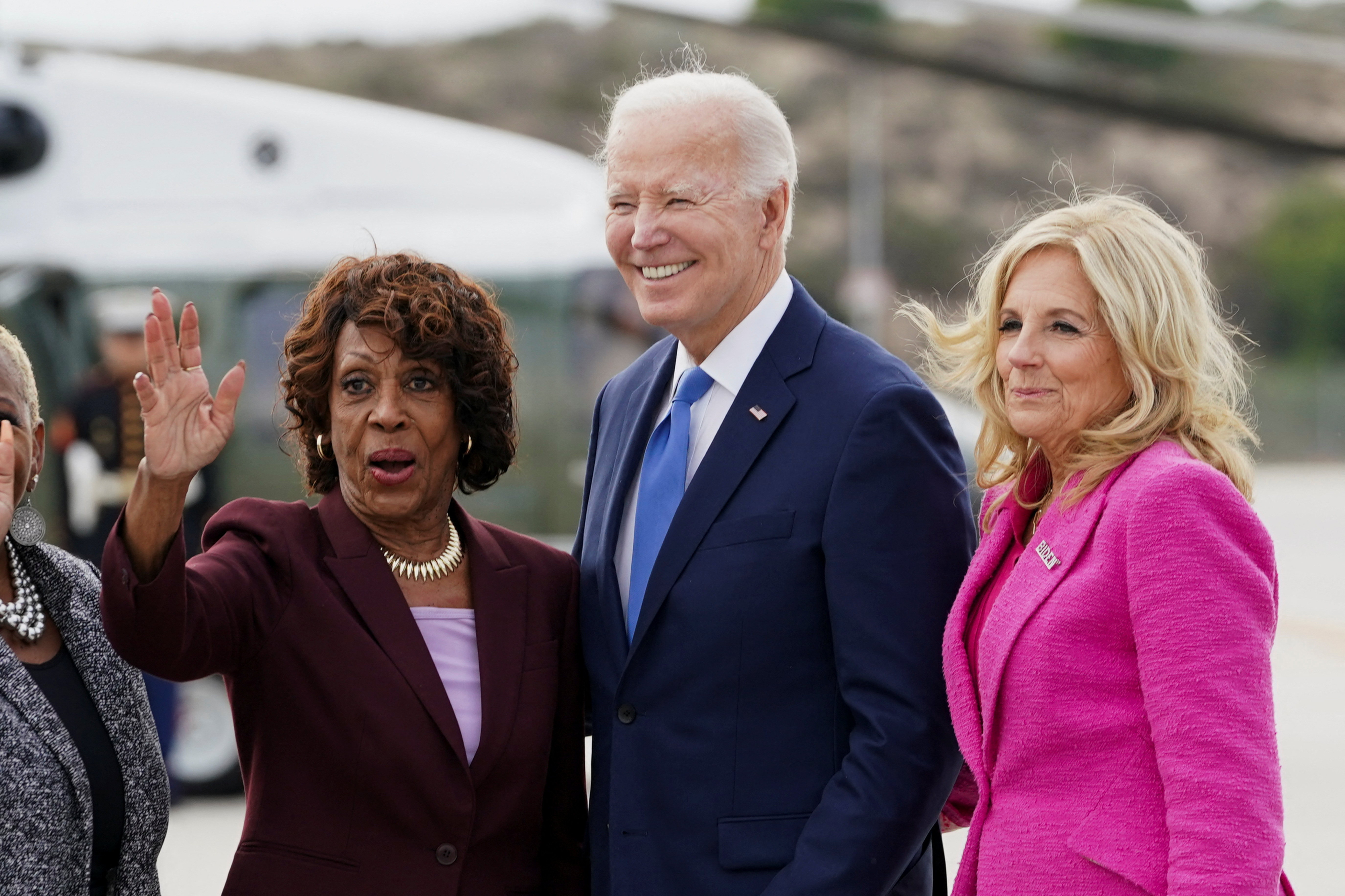 U.S. President Joe Biden arrives in Los Angeles