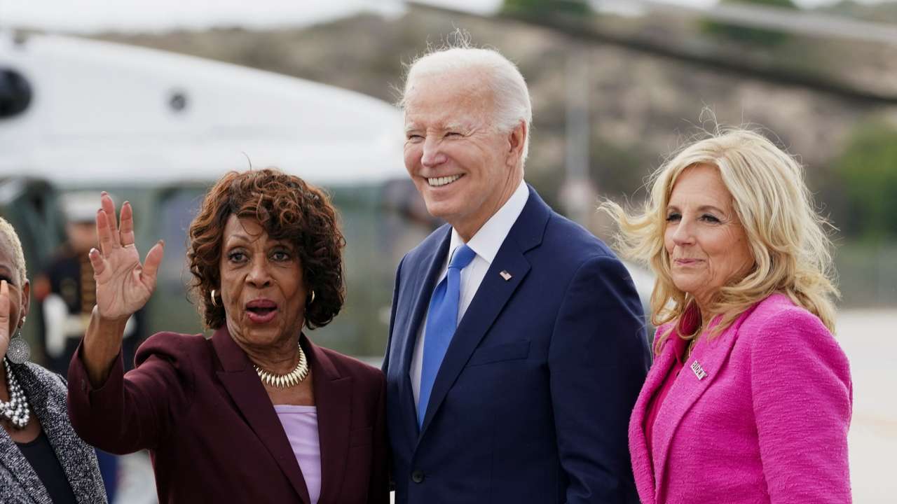 U.S. President Joe Biden arrives in Los Angeles