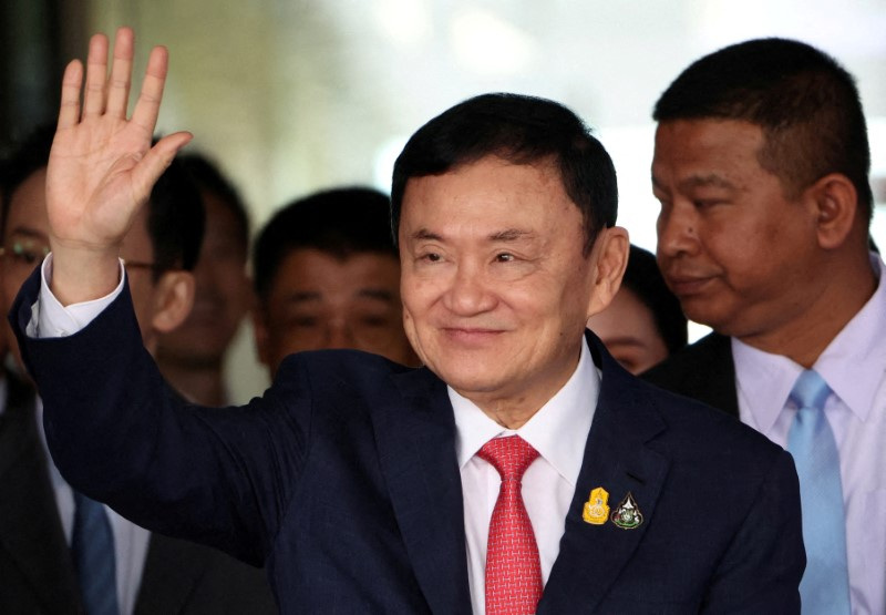FILE PHOTO: Exiled former PM Thaksin returns to Thailand