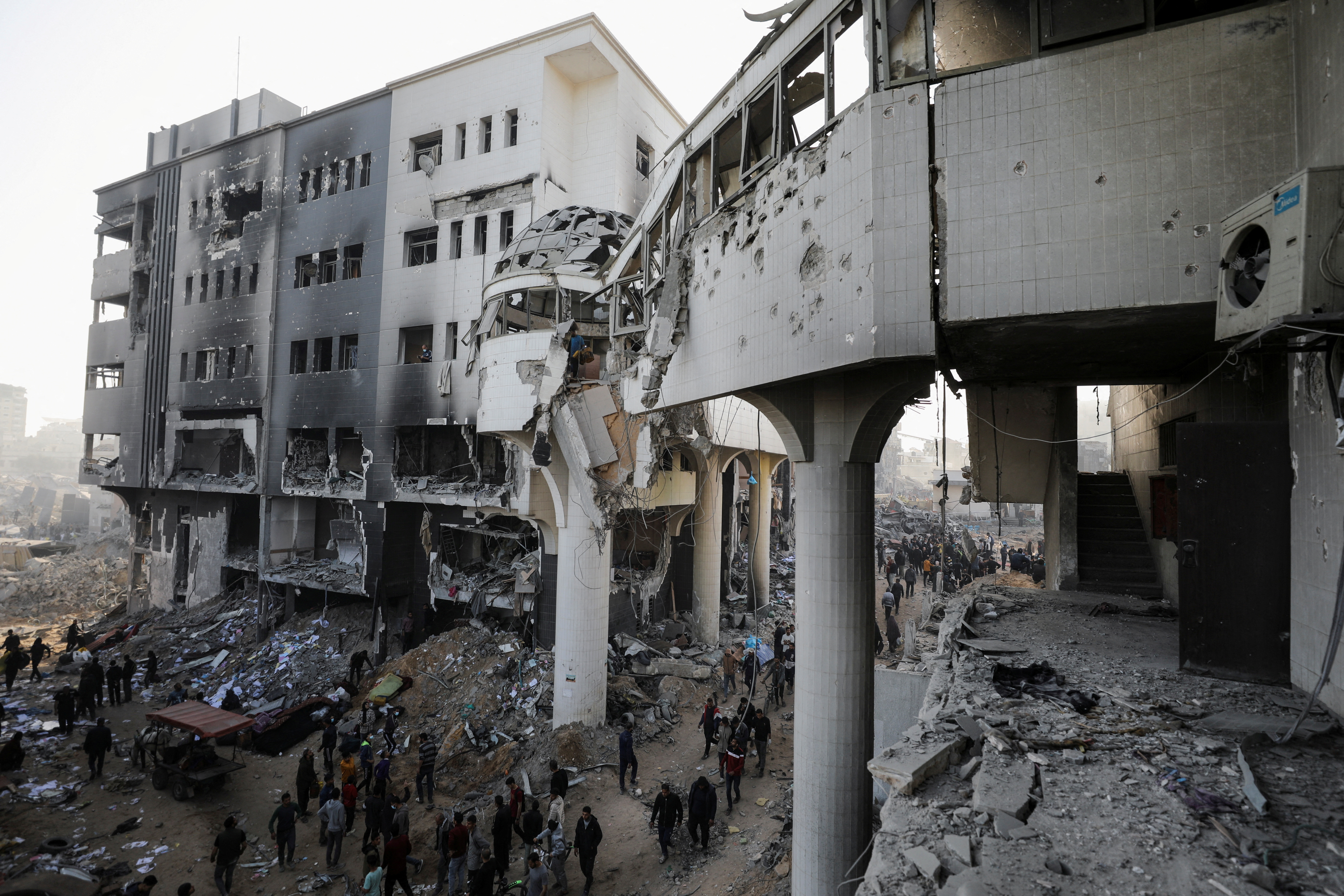 FILE PHOTO: Aftermath of a two-week Israeli operation at Al Shifa Hospital and the area around it