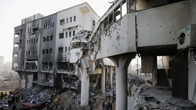 FILE PHOTO: Aftermath of a two-week Israeli operation at Al Shifa Hospital and the area around it