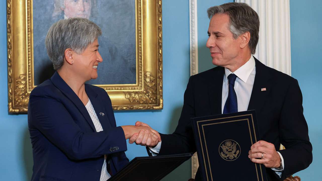 U.S. Secretary of State Antony Blinken meets with Australian Foreign Minister Penny Wong during the he 2024 Australia-U.S. Ministerial Consultations (AUSMIN)