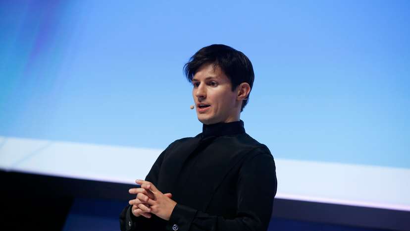 Founder and CEO of Telegram Pavel Durov delivers a keynote speech during the Mobile World Congress in Barcelona