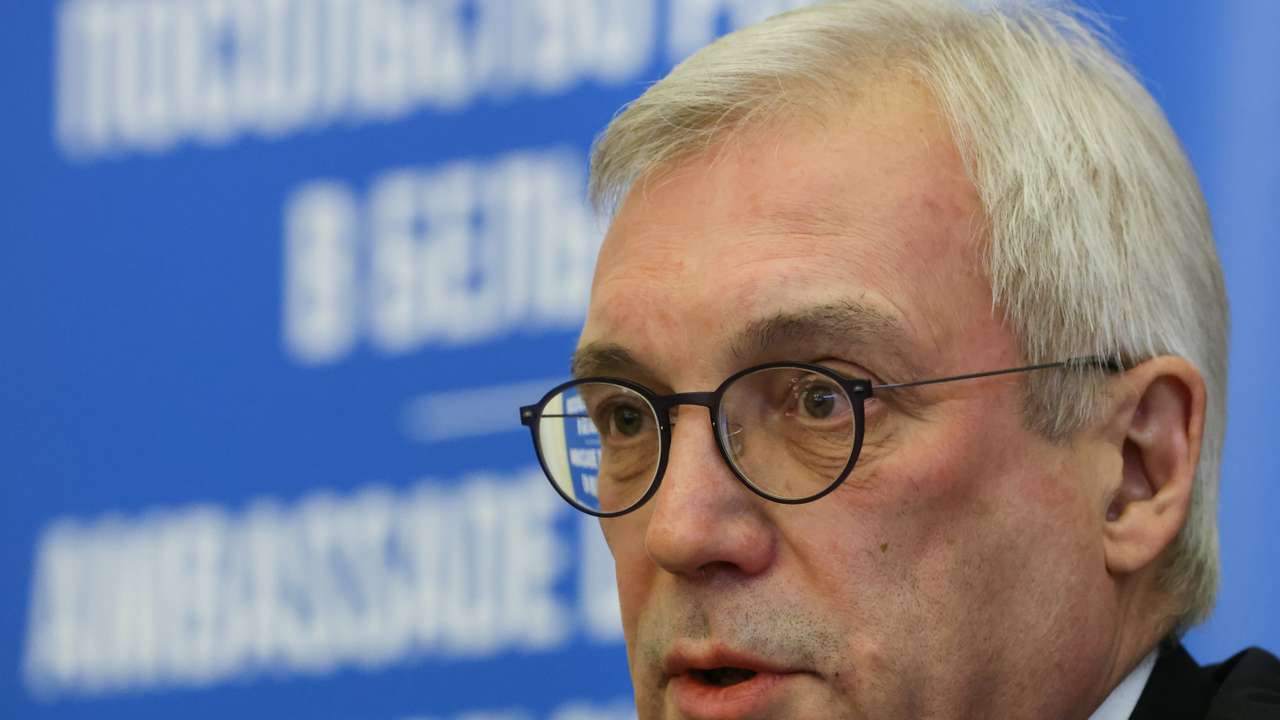 FILE PHOTO: Russia's Deputy Foreign Minister Alexander Grushko holds a news conference in Brussels