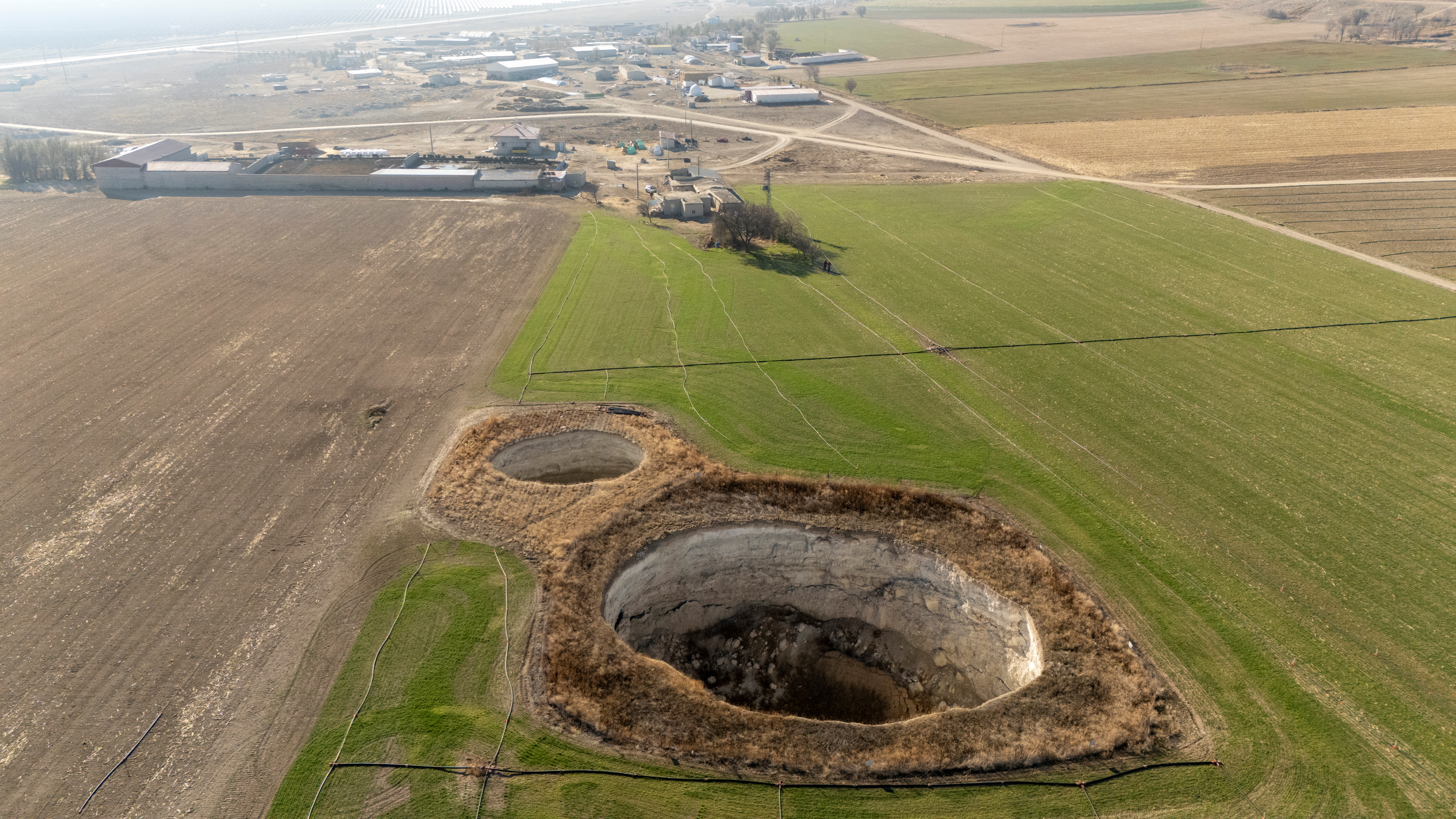 Hundreds of sinkholes in key Turkish agricultural city of Konya fuels concern among farmers