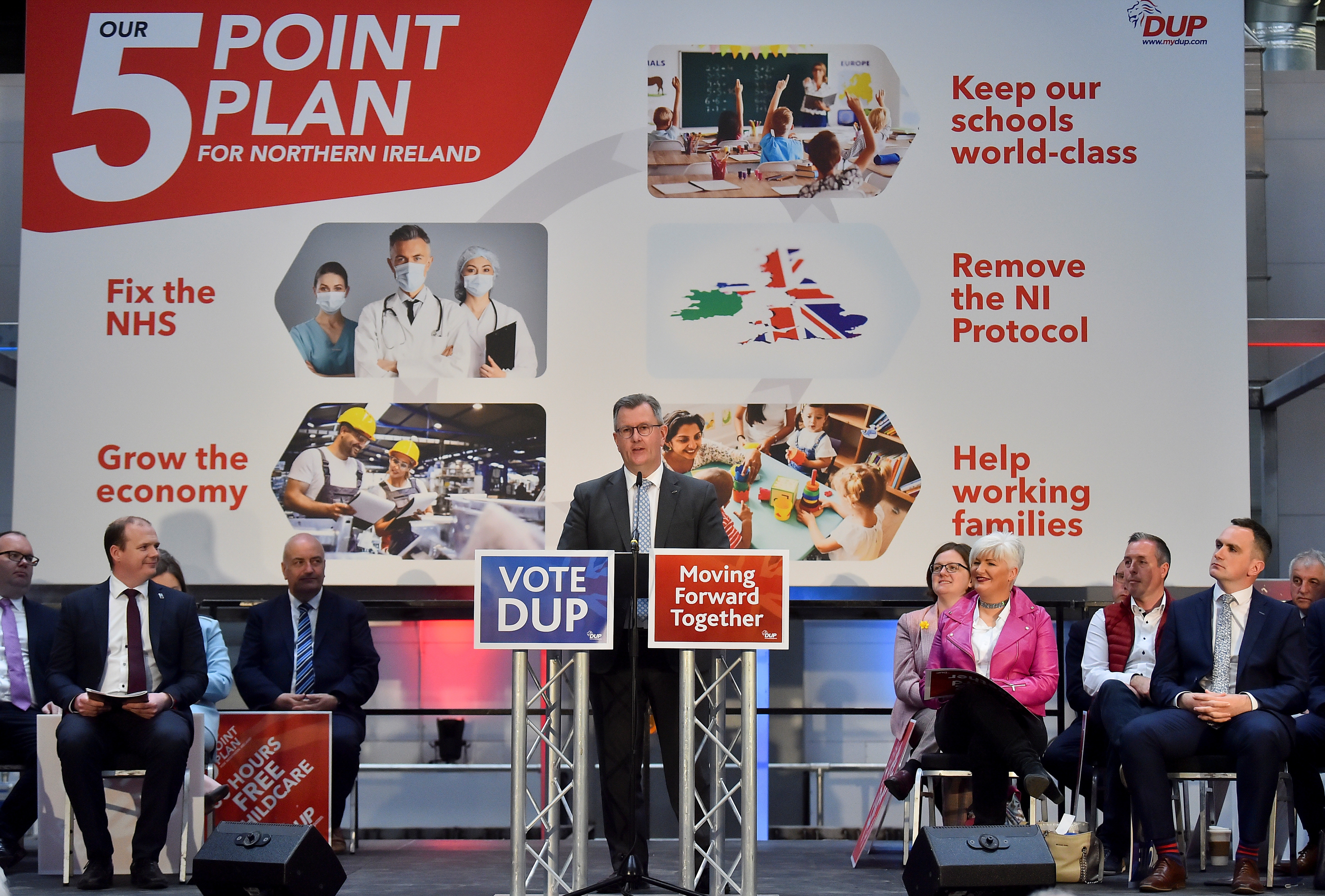Northern Ireland's DUP to publish election manifesto, in Craigavon