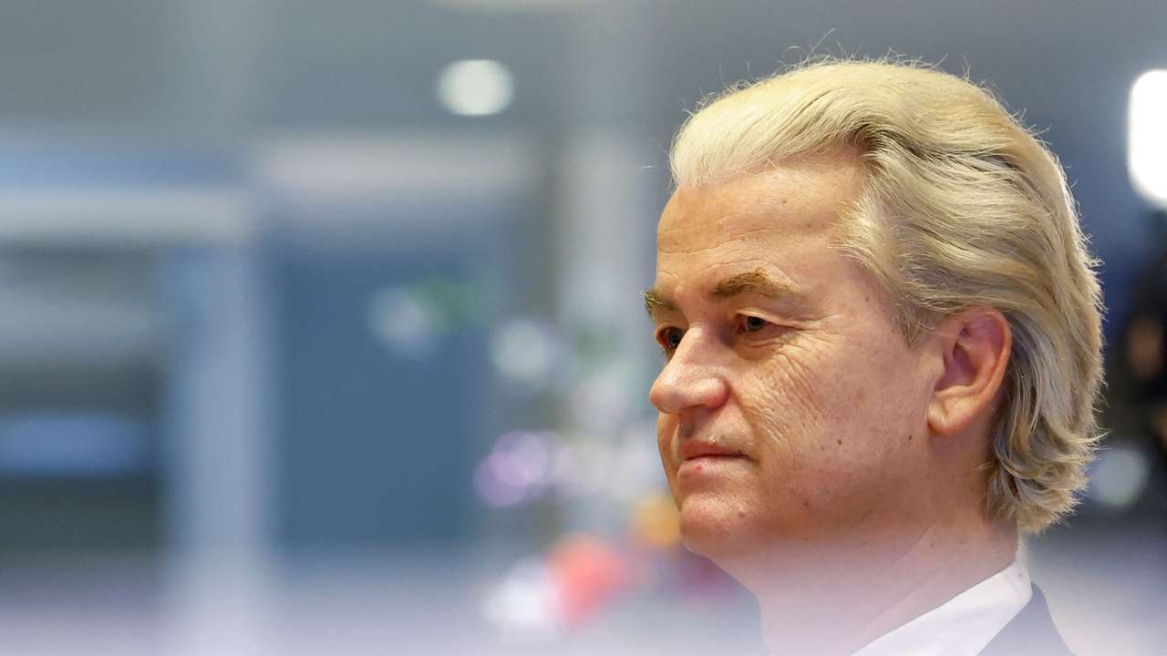 FILE PHOTO: Dutch far-right politician and leader of the PVV party Geert Wilders attends a meeting of Dutch parties' lead candidates